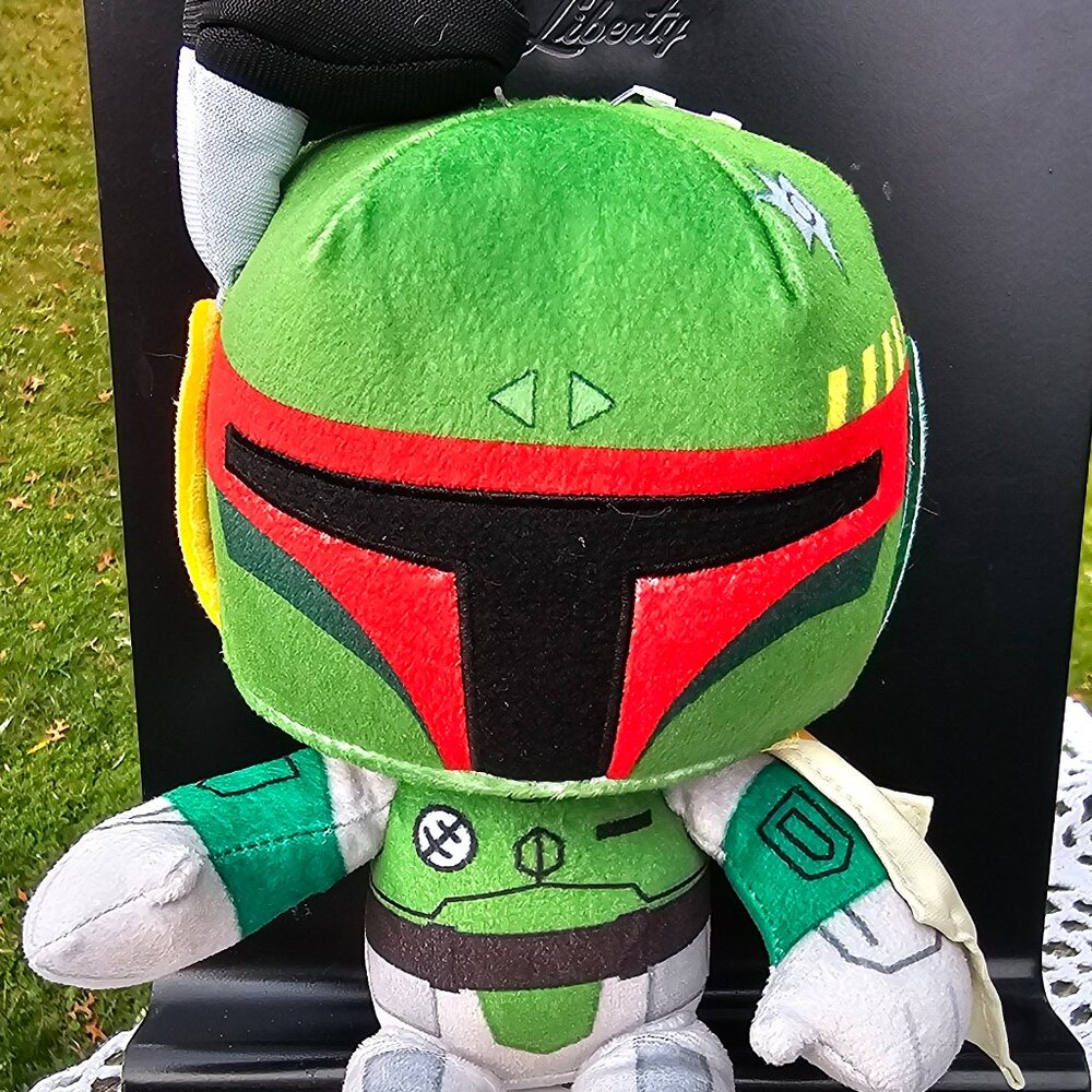 Star Wars character Boba Fett plush toy dated 2022 Mattel mixed textiles VG cond